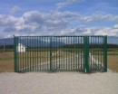 Распашные ворота. Заполнение- решетка.